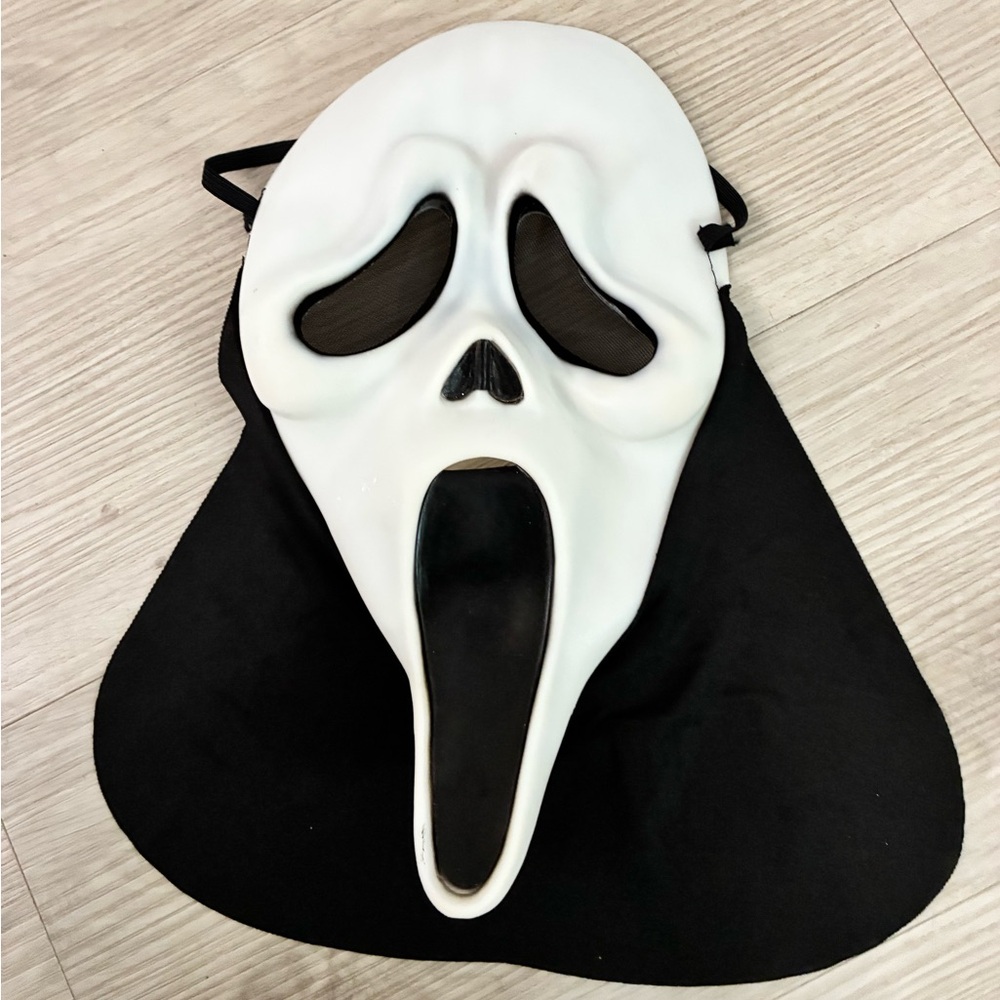 White Ghost Face Mask and Costume